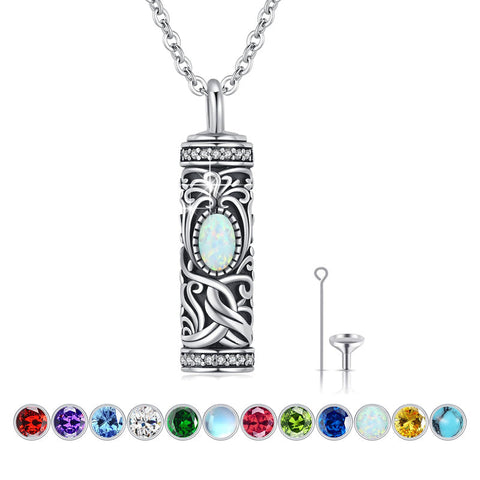 925 Sterling Silver Ashes Pendant Tree of Life Necklace Memorial Jewelry Gifts for Women Men Girls Boys