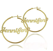 925 Sterling Silver Custom Name Hoop Earrings Personalized Jewelry Gifts for Her