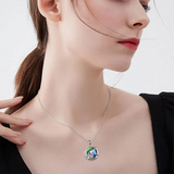 Urn Necklace for Ashes Sterling Silver Wolf Urn Pendant Cremation Jewelry Memorial Gifts for Women Men