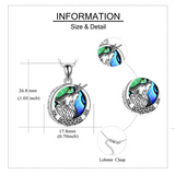 Urn Necklace for Ashes Sterling Silver Wolf Urn Pendant Cremation Jewelry Memorial Gifts for Women Men