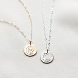925 Sterling Silver Cat in the Moon Necklace Cute Cat Jewelry Gift for Women Daughter Mother