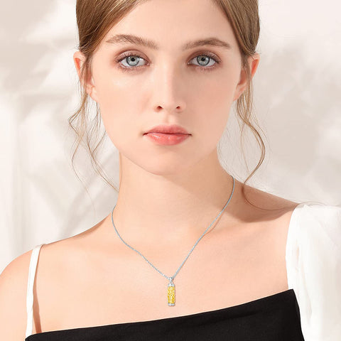 Tree of life Urn Necklace S925 Sterling Silver Urn Necklace Ash Necklace for Human