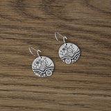 Forest Earrings Pebble Trail  Mini Forest Pebble Trail Wildflower Earrings Silver Earrings