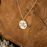 925 Sterling Silver Wave Moon Mountain Moon Necklace Nature Necklace Gift for Women Nature Lovers