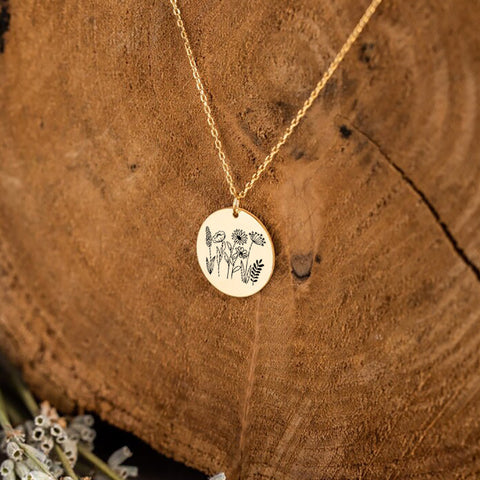 925 Sterling Silver Wave Moon Mountain Moon Necklace Nature Necklace Gift for Women Nature Lovers