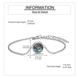 Tree of Life Urn Bracelet for Ashes 925 Sterling Silver Tree of Life Cremation Keepsake Pendant Locket Bracelet for Women Mom