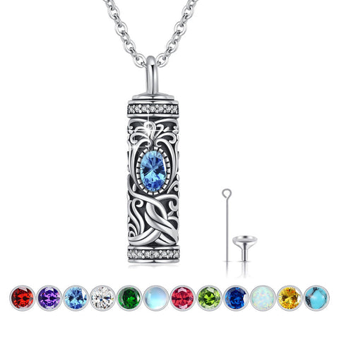 925 Sterling Silver Ashes Pendant Tree of Life Necklace Memorial Jewelry Gifts for Women Men Girls Boys