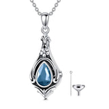Urn Necklace for Ashes 925 Sterling Silver with Birthstone Cremation Jewelry Memorial Jewelry Funnel Filler