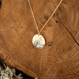 925 Sterling Silver Wave Moon Mountain Moon Necklace Nature Necklace Gift for Women Nature Lovers