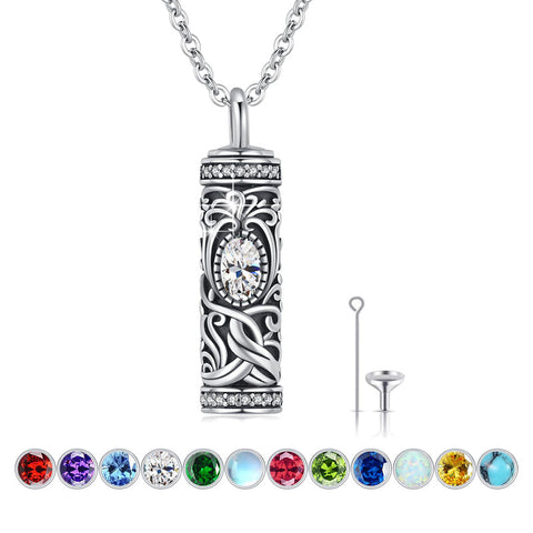 925 Sterling Silver Ashes Pendant Tree of Life Necklace Memorial Jewelry Gifts for Women Men Girls Boys