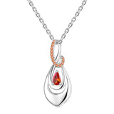 925 Sterling Silver Ash Necklace Crystal Teardrop CZ Keepsake Pendant Infinity Urn Necklace for Ashes Cremation Jewelry