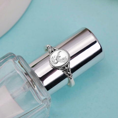 925 Sterling Silver Phoenix Ring Bird Ring
