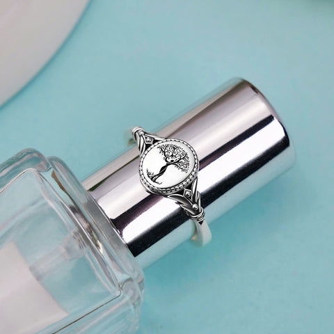 925 Sterling Silver Tree of Life Ring Natural Ring
