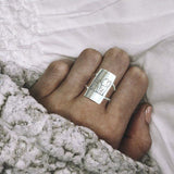 Elephant Ring Sterling Silver Mother and Child Animal Elephant Ring Gift for Mother Animal Lover