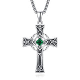 925 Sterling Silver Cross Necklace for Men  Amulet Necklace Protection Jewelry Religious Gifts with 2.5mm 22"+2" Rolo Chain