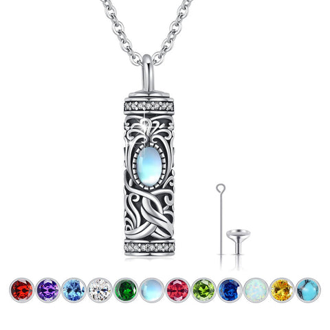 925 Sterling Silver Ashes Pendant Tree of Life Necklace Memorial Jewelry Gifts for Women Men Girls Boys