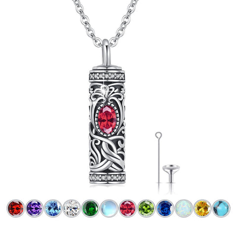925 Sterling Silver Ashes Pendant Tree of Life Necklace Memorial Jewelry Gifts for Women Men Girls Boys