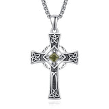 925 Sterling Silver Cross Necklace for Men  Amulet Necklace Protection Jewelry Religious Gifts with 2.5mm 22"+2" Rolo Chain