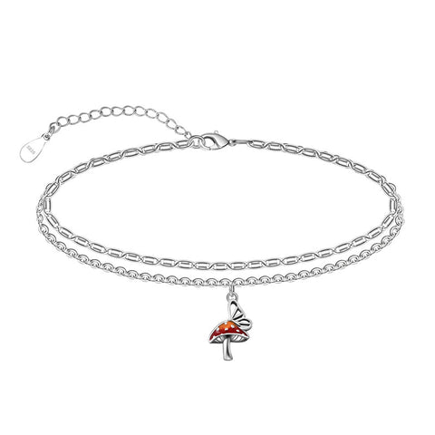 Womens Anklet 925 Sterling Silver  Layered Anklet Bracelet Dainty Beaded Chain Anklet Adjustable 11" Anklet for Women