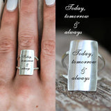 Forgiving What You Can't Forget Ring 925 Sterling Silver Inspirational Ring Personalized Ring