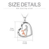 925 Sterling Silver Father Daughter Heart Pendant Necklace from Dad I Love You Forever Jewelry