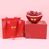 Valentine's Day Bow Love Rose Gift Box Preserved Flower Jewelry Packaging Box Ring Necklace Jewelry Box