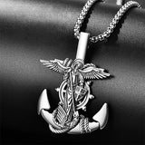 925 Sterling Silver Patron Saint Necklace  Amulet Necklace Cross Jewelry for Men with 2.5mm 22"+2" Rolo Chain