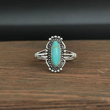 Vintage Western Turquoise Ring  925 Sterling Silver