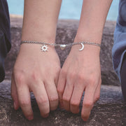 Sun And Moon Bracelet with Heart Magnets Couples Bracelet Jewelry Matching Bracelet