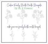 925 Sterling Silver Combined Birth Flower Bouquet Necklace Personalized Flower Necklace For Mother's Day Christmas Gift