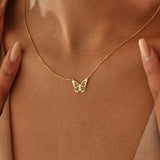 925 Sterling Silver Butterfly Necklace Dainty Butterfly Necklace Gold Necklace For Women Gift for Her