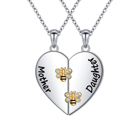 925 Sterling Silver Mother Daughter Granddaughter Family Heart Pendant Necklace Jewelry From Mom Grandmother