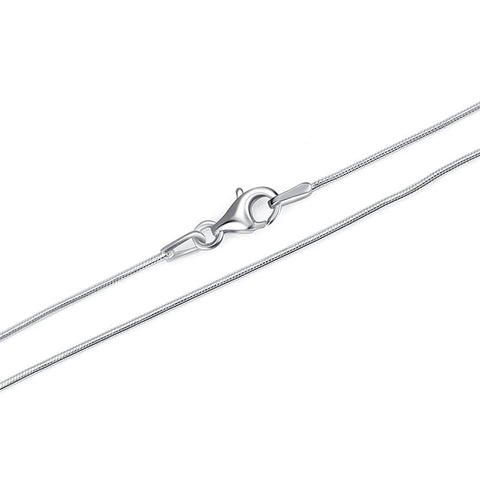 1.0mm Women's 925 Sterling Silver Clean Chain Necklace 1mm