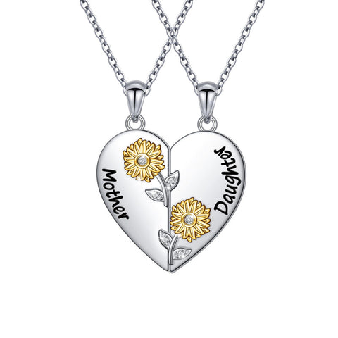 925 Sterling Silver Mother Daughter Granddaughter Family Heart Pendant Necklace Jewelry From Mom Grandmother