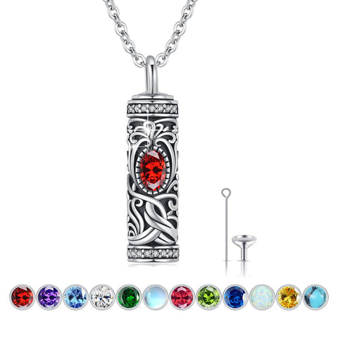 925 Sterling Silver Ashes Pendant Tree of Life Necklace Memorial Jewelry Gifts for Women Men Girls Boys