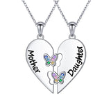 925 Sterling Silver Mother Daughter Granddaughter Family Heart Pendant Necklace Jewelry From Mom Grandmother
