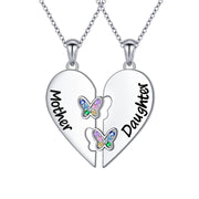 925 Sterling Silver Mother Daughter Granddaughter Family Heart Pendant Necklace Jewelry From Mom Grandmother
