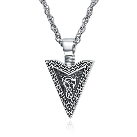 Arrow Necklace for Men 925 Sterling Silver Amulet Pendant Jewellery Birthday Gifts for Women Unisex 20+2‘’ Stainless Steel Chain