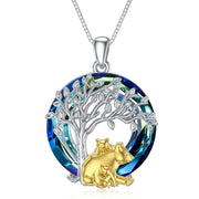 Bear Necklace Sterling Silver Pendant Necklace Animals Jewelry Gifts for Women Men for Birthday Christmas