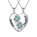 925 Sterling Silver Mother Daughter Granddaughter Family Heart Pendant Necklace Jewelry From Mom Grandmother