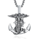 925 Sterling Silver Patron Saint Necklace  Amulet Necklace Cross Jewelry for Men with 2.5mm 22"+2" Rolo Chain
