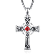 925 Sterling Silver Cross Necklace for Men  Amulet Necklace Protection Jewelry Religious Gifts with 2.5mm 22"+2" Rolo Chain