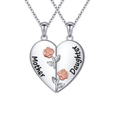 925 Sterling Silver Mother Daughter Granddaughter Family Heart Pendant Necklace Jewelry From Mom Grandmother
