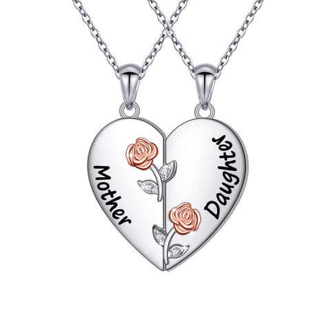 925 Sterling Silver Mother Daughter Granddaughter Family Heart Pendant Necklace Jewelry From Mom Grandmother