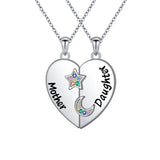 925 Sterling Silver Mother Daughter Granddaughter Family Heart Pendant Necklace Jewelry From Mom Grandmother