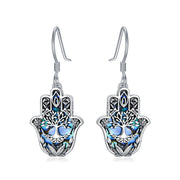 925 Sterling Silver  HamsaLotus Earrings  Jewelry Gifts for Birthday Christmas for Women Men