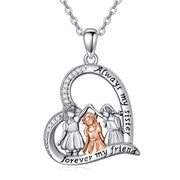 Sterling Silver Sister Necklace for 3 Sisters Pendant Big Litter Sisters Birthday Jewelry Gift Christmas Gift
