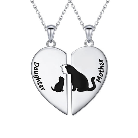 925 Sterling Silver Mother Daughter Granddaughter Family Heart Pendant Necklace Jewelry From Mom Grandmother