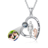 925 Sterling Silver Father Daughter Heart Pendant Necklace from Dad I Love You Forever Jewelry