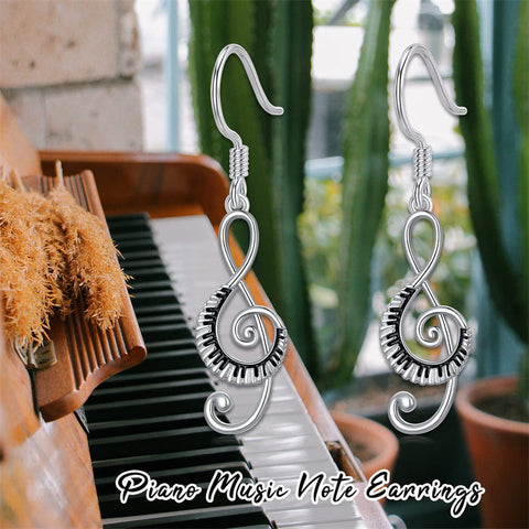 925 Sterling Silver Music Paino Dangle Earrings for Women Earrings Hypoallergenic Jewelry Gifts for Women
